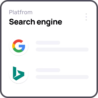 Illustration of Google and Bing search results