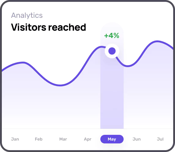 Illustration of an upward website audience trend