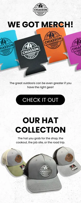 We got merch email design for Chiasson Smoke