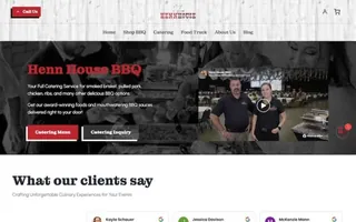 Henn House BBQ website design preview