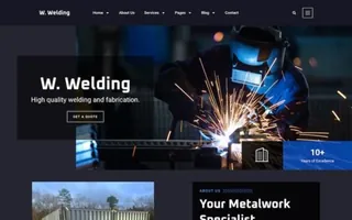 W. Welding website design preview